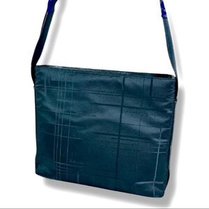 Salvatore Ferragamo Shoulder Bag Black Nylon Leather Trim Italian